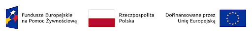 Loga Funduszy europejskich oraz flaga Polski